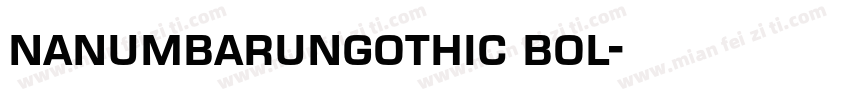 nanumbarungothic bol字体转换
